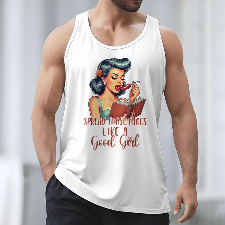 Smutty Spicy Book Reader Spread Those Pages Like A Good Girl Men Tank Top