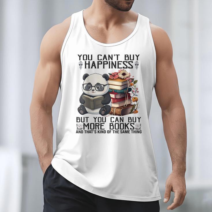 Teacher Bookworm Book Lover Panda Reading Book Librarian Tee Men Tank Top
