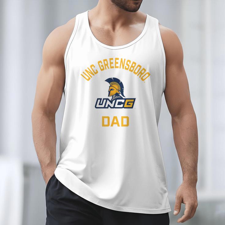 UNC Greensboro UNCG Spartans Arched Dad Men Tank Top