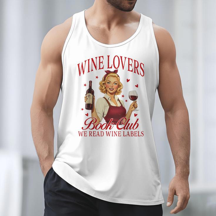 Valentine’s Day Wine Lovers Book Club We Read Wine Labels Men Tank Top