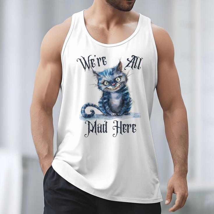 We'Re All Mad Here Cheshire Cat Alice Wonderland Book Kids Men Tank Top We'Re All Mad Here Cheshire Cat Alice Wonderland Book Kids Men Tank Top