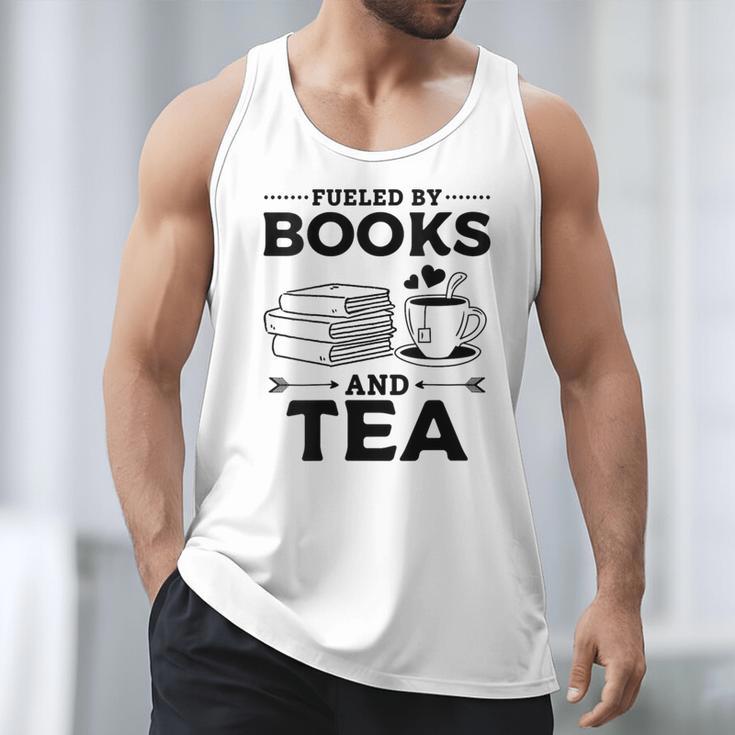 Women's Fueled By Books And Tea Book Lover Bookworm Reading Books Men Tank Top