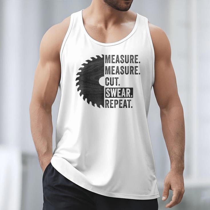 Woodworking Dad Measure Cut Swear Handyman Fathers Day Men Tank Top Woodworking Dad Measure Cut Swear Handyman Fathers Day Men Tank Top