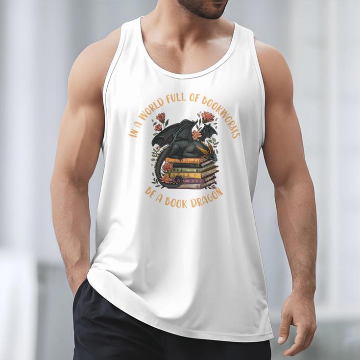 In A World Full Of Bookworms Be A Book Dragon Book Lover Men Tank Top In A World Full Of Bookworms Be A Book Dragon Book Lover Men Tank Top