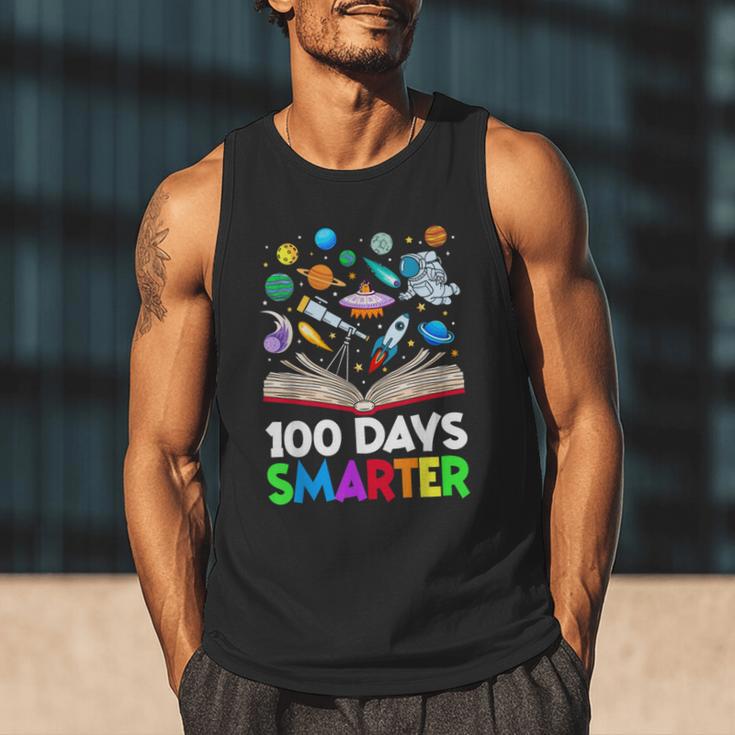 100th Day Of School Astronaut Books Space 100 Days Smarter Men Tank Top