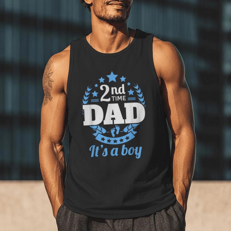 2nd Time Dad It's A Boy Dad Again Second Baby Announce Men Tank Top