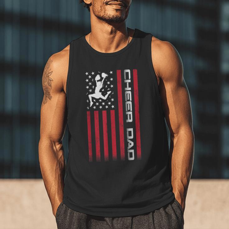 4th Of July US Flag Cheer Dad Shirt For Father's Cheer Men Tank Top