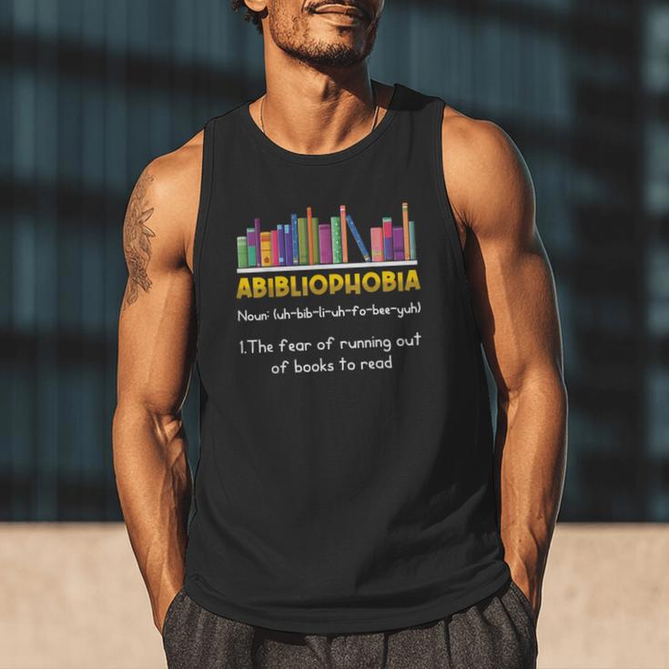 Abibliophobia Fear Of Running Out Of Books Read Book Men Tank Top Abibliophobia Fear Of Running Out Of Books Read Book Men Tank Top