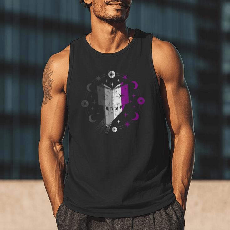 Ace Pride Book With Stars Moons And Magic Hand Men Tank Top