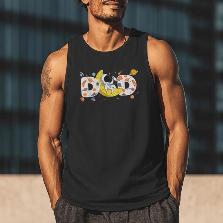 Astronaut Dad Space Birthday Planets Party Matching Family Men Tank Top