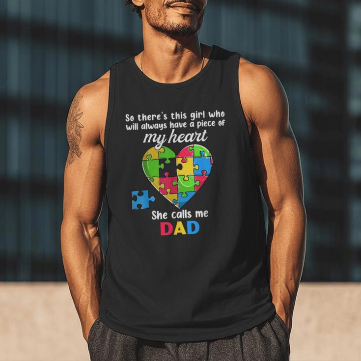 Autism Dad Of Autism Daughter Daddy Shirts Autistic Support Men Tank Top
