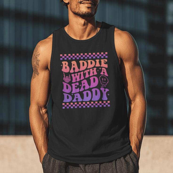 Baddie With A Dead Daddy Dead Dad Club Baddie On Back Men Tank Top