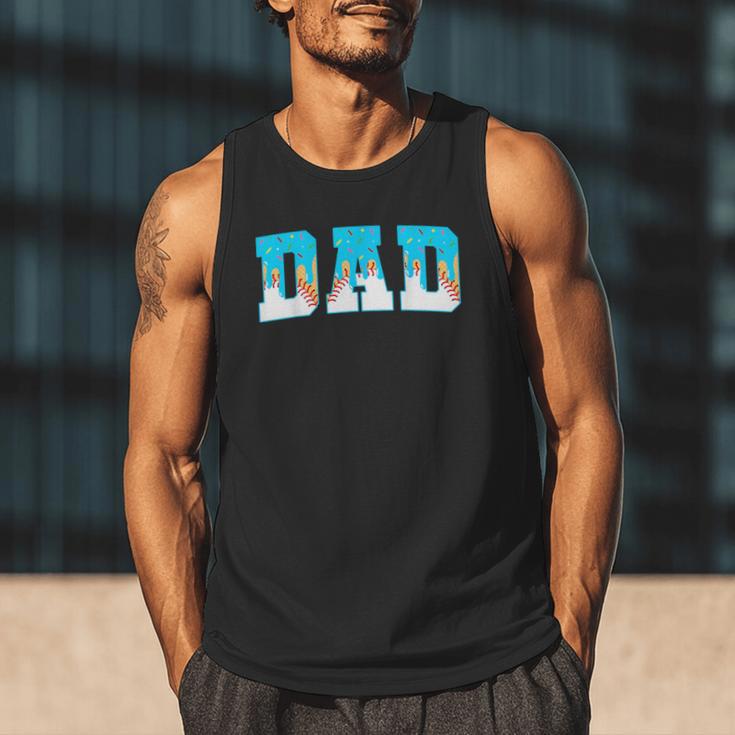 Baseball Dad Ice Cream Drip Happy Fathers Day Men Tank Top