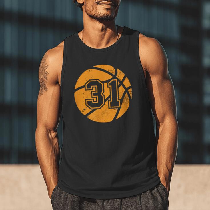 Basketball Player 31 Basketball Mom Dad Jersey Number 31 Men Tank Top