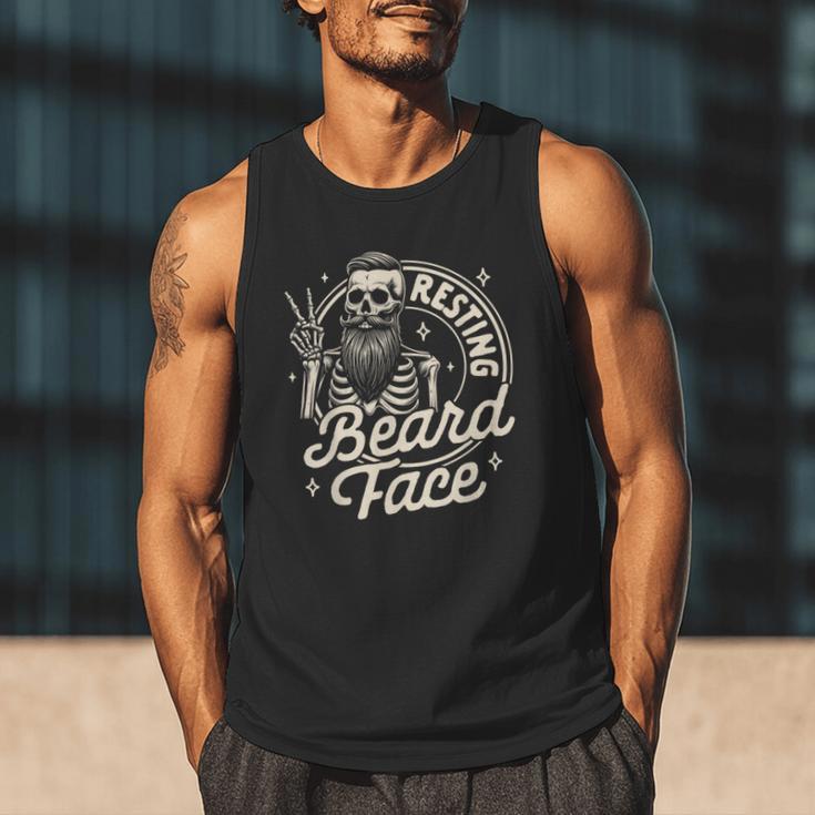 Bearded Dad Daddy Papa Father’s Day Resting Beard Face Men Tank Top Bearded Dad Daddy Papa Father’s Day Resting Beard Face Men Tank Top