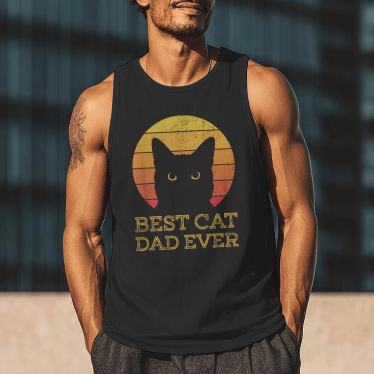 Best Cat Dad Ever Vintage Cat Daddy Fathers Day Men Tank Top