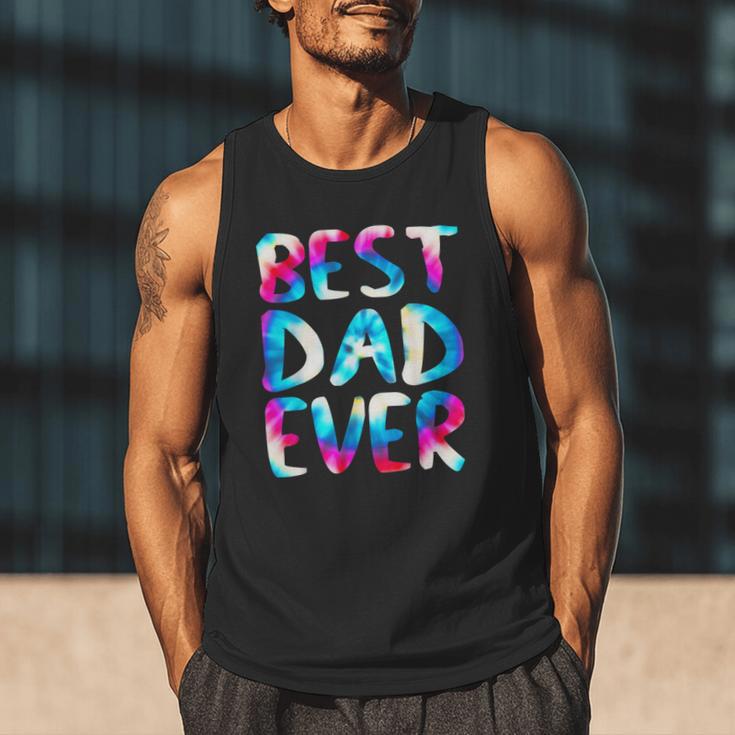 Best Dad Ever Colorful Tie Dye Fathers Day Men Tank Top