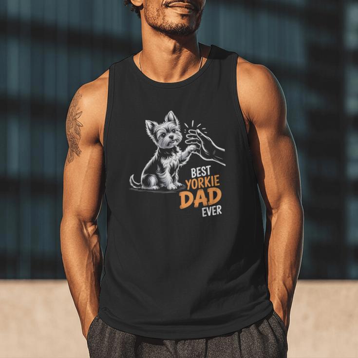 Best Yorkie Dad Ever Dog Yorkie I Love Yorkie Dad Men Tank Top