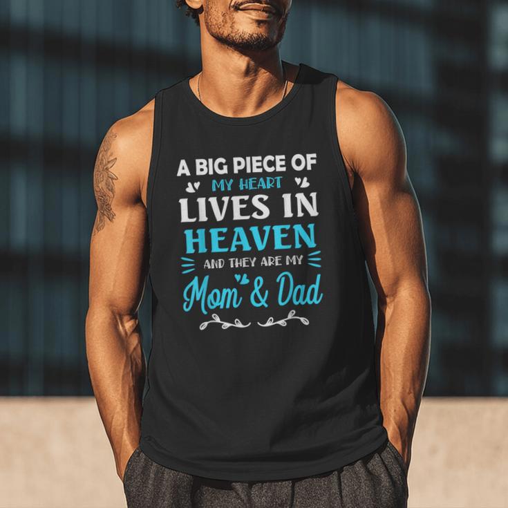 A Big Piece Of My Heart Lives In Heaven My Mom And Dad Men Tank Top