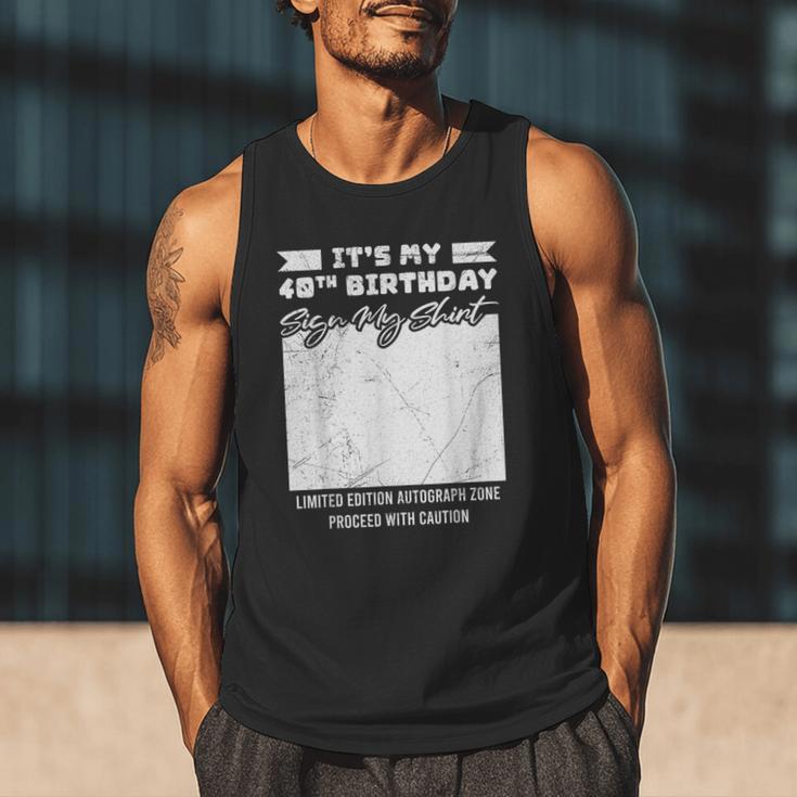 Birthday It's My 40th Birthday Guest Book Birthday Party Men Tank Top