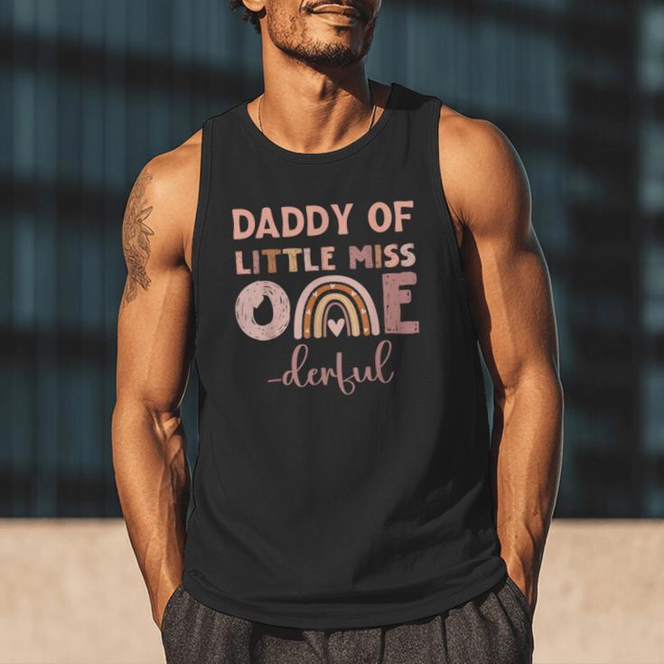 Boho Daddy Of Miss Onederful 1st Birthday Girl Cute Small Men Tank Top