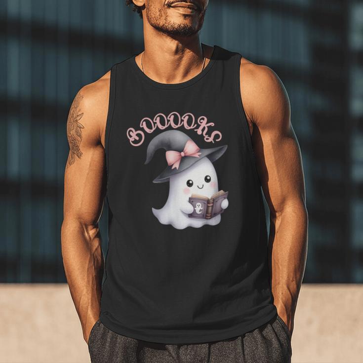 Boo Ghost Books Coquette Bow Halloween Women School Teacher Men Tank Top Boo Ghost Books Coquette Bow Halloween Women School Teacher Men Tank Top