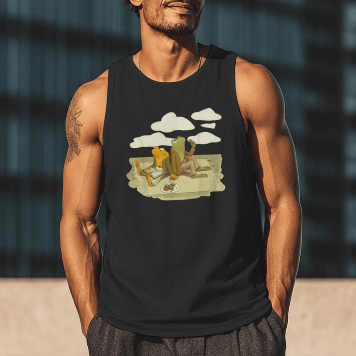 Book Frog Toad Vintage Book Frog Book Frog Reading Book Men Tank Top