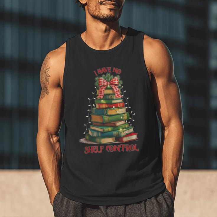 Book Lover Christmas Tree I Have No Shelf Control Men Tank Top