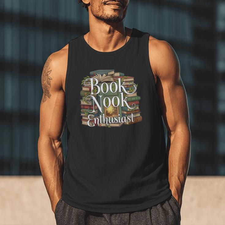 Book Nook Enthusiast Cozy Library Reader Collector Men Tank Top