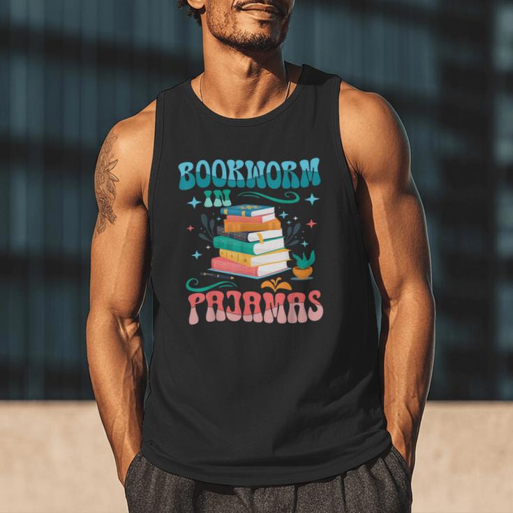 Book Reader Librarian Bookworm In Pajamas Book And Pajama Men Tank Top