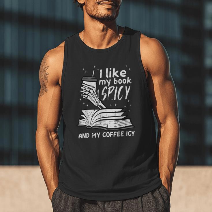 I Like My Book Spicy Read Reading Librarian Men Women Kids Men Tank Top