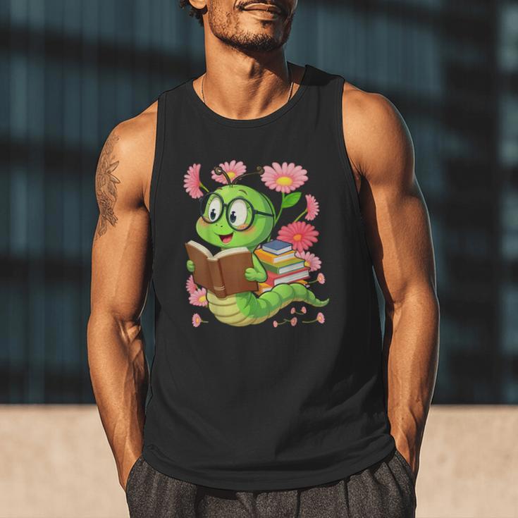 Book Worm Costume World Book Day Cute Kawaii Worm Reading Men Tank Top Book Worm Costume World Book Day Cute Kawaii Worm Reading Men Tank Top