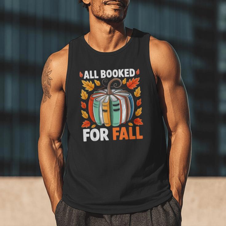 All Booked For Fall Book Pumpkin Autumn Thanksgiving Teacher Men Tank Top All Booked For Fall Book Pumpkin Autumn Thanksgiving Teacher Men Tank Top
