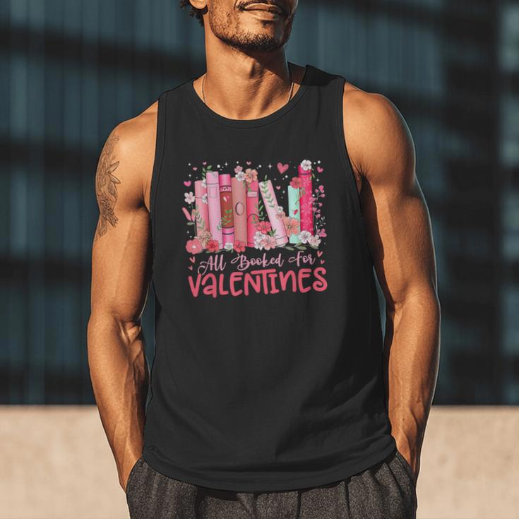 All Booked For Valentine Book Reading Women Girl Teacher Men Tank Top
