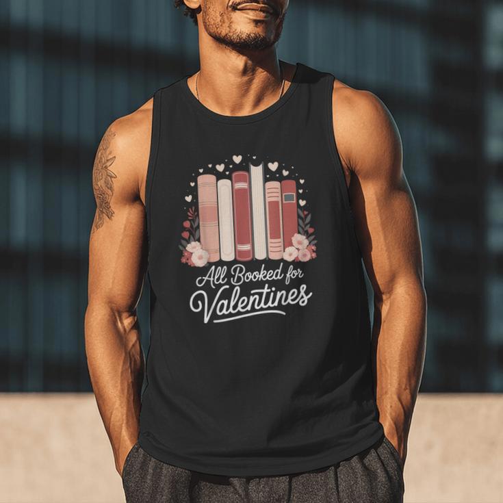 All Booked For Valentines Book Lovers Hearts Men Tank Top
