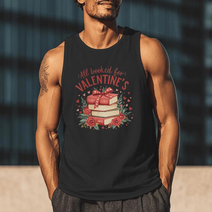 All Booked For Valentine's Book Lovers Romantic Readers Men Tank Top