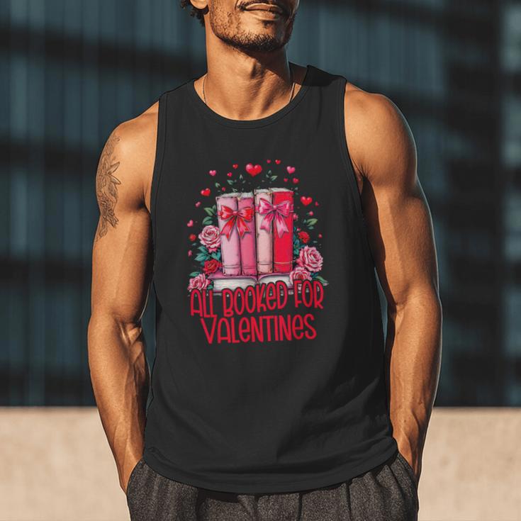 All Booked For Valentines Book Lovers Teacher Valentines Men Tank Top