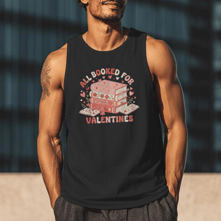 All Booked For Valentine’s Day Readers Teachers Bookworms Men Tank Top