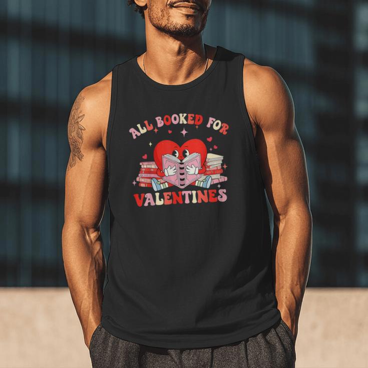All Booked For Valentines Shirt Cute Book Lover Reading Men Tank Top