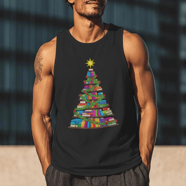 Bookmas Christmas Book Tree Book Lover English Teacher Men Tank Top Bookmas Christmas Book Tree Book Lover English Teacher Men Tank Top
