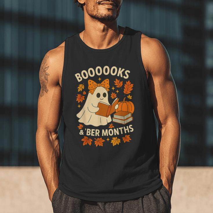 Books And BER Months Fall Librarian Reading Halloween Men Tank Top Books And BER Months Fall Librarian Reading Halloween Men Tank Top