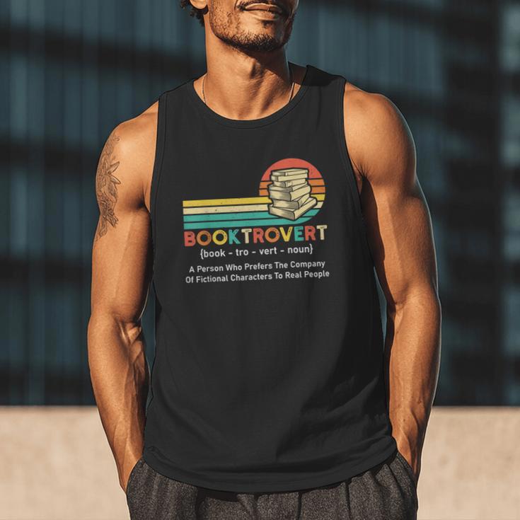 Booktrovert Definition Book Lover Men Tank Top