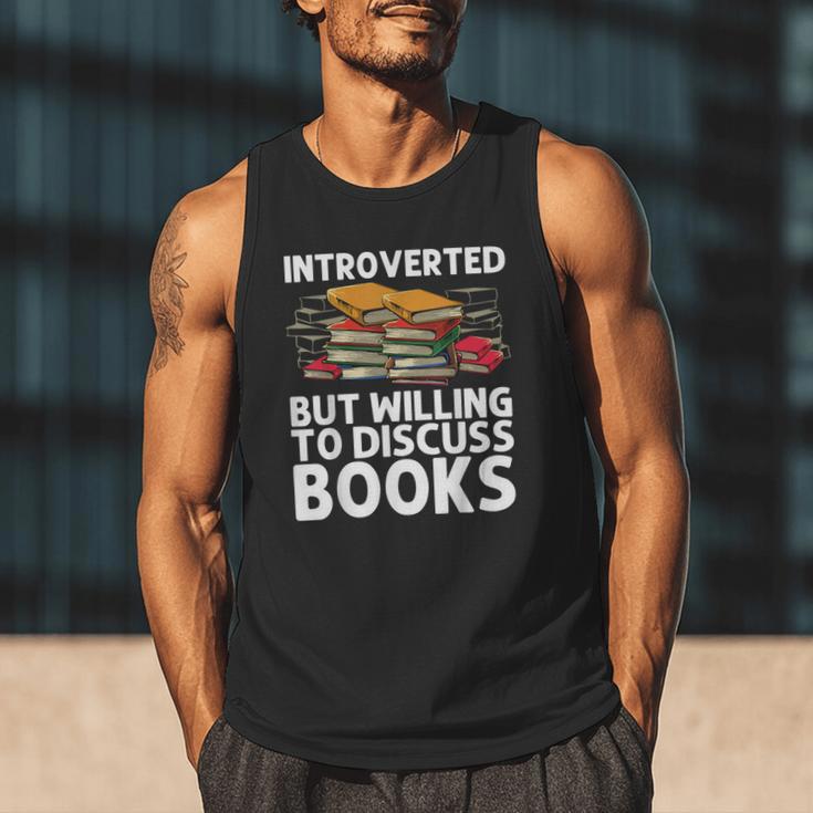 Bookworm Art For Men Women Book Reading Lover Bookish Men Tank Top