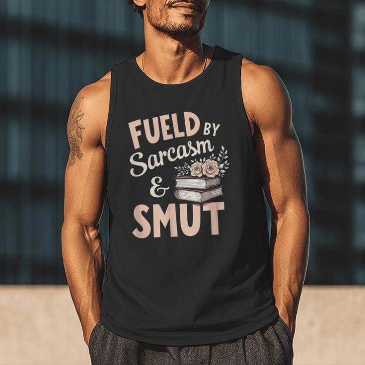 Bookworm Fueled By Sarcasm And Smut Book Reading Men Tank Top