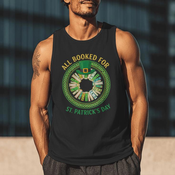 Bookworm Irish All Booked For St Patrick's Day Book Lover Men Tank Top