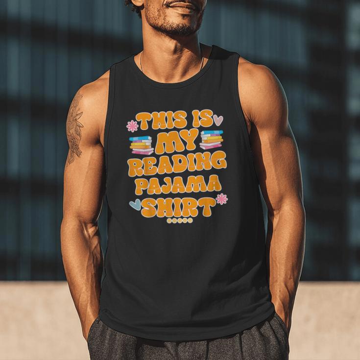 Bookworm This Is My Reading Pajama Book And Pajama Men Tank Top