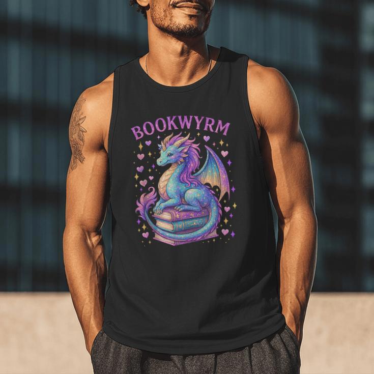 Bookwyrm Just a Girl Who Loves Dragons Books Dragon Reader Men Tank Top