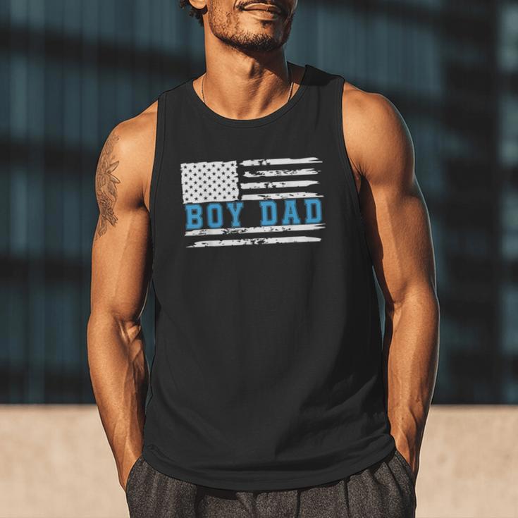 Boy Dad Proud Dad Of Boy Father Of Boy Shirt For Dad US Flag Men Tank Top