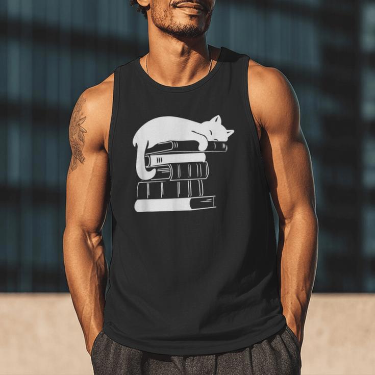 Cat Book Books And Cats Cat Lover Cat Mom Book Lovers Men Tank Top Cat Book Books And Cats Cat Lover Cat Mom Book Lovers Men Tank Top