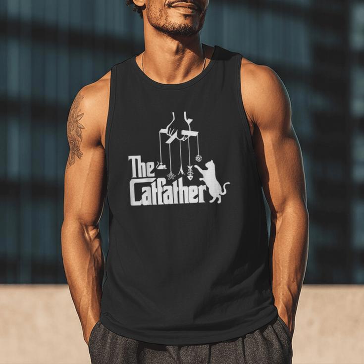 Cat Dad Life The Catfather Fathers Day Vintage Men Tank Top Cat Dad Life The Catfather Fathers Day Vintage Men Tank Top